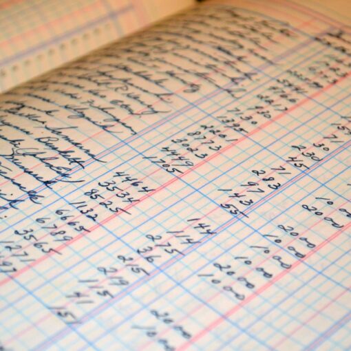 close up photo of ledger s list